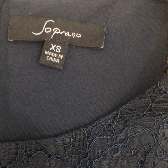 Soprano navy blue lace zipper up dress. Sz XS. New condition - Picture 8 of 8